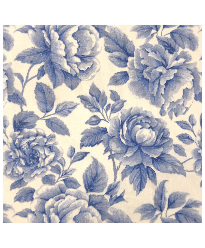 Percale de coton "Cobalt" Bleu