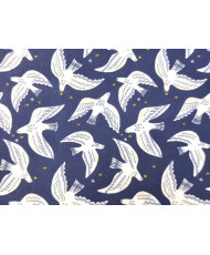 Cotton Cretonne Fabric – Onirique blue