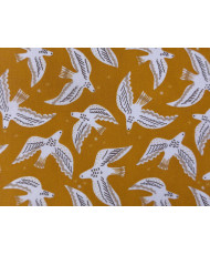 Cotton Cretonne Fabric – Onirique- yellow