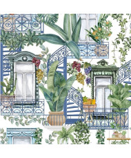 Toile 1/2 panama coton -...