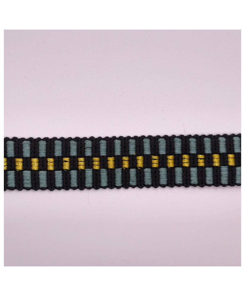 copy of Black and blue Cotton Lurex Webbing – Strong and Elegant for Bags and Accessories
