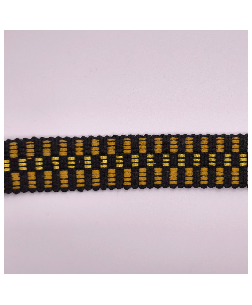 copy of Black and Gold Cotton Lurex Webbing – Strong and Elegant for Bags and Accessories
