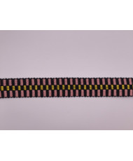 Black and pink Cotton Lurex Webbing – Strong and Elegant for Bags and Accessories