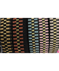Black and pink Cotton Lurex Webbing – Strong and Elegant for Bags and Accessories