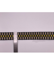 Black and linen color Cotton Lurex Webbing – Strong and Elegant for Bags and Accessories