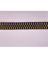 Black and linen color Cotton Lurex Webbing – Strong and Elegant for Bags and Accessories