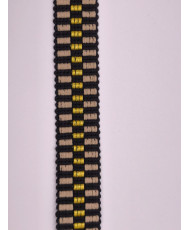 Black and linen color Cotton Lurex Webbing – Strong and Elegant for Bags and Accessories