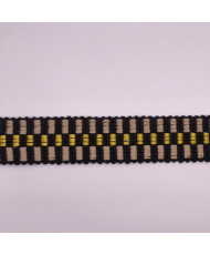 Black and linen color Cotton Lurex Webbing – Strong and Elegant for Bags and Accessories