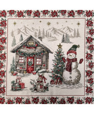 Carré jacquard Motifs Noël...
