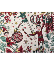 Carré jacquard Motifs Noël "Lutin Taquin"
