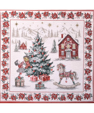 Carré jacquard Motifs Noël...