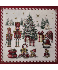 Carré jacquard Motifs Noël...