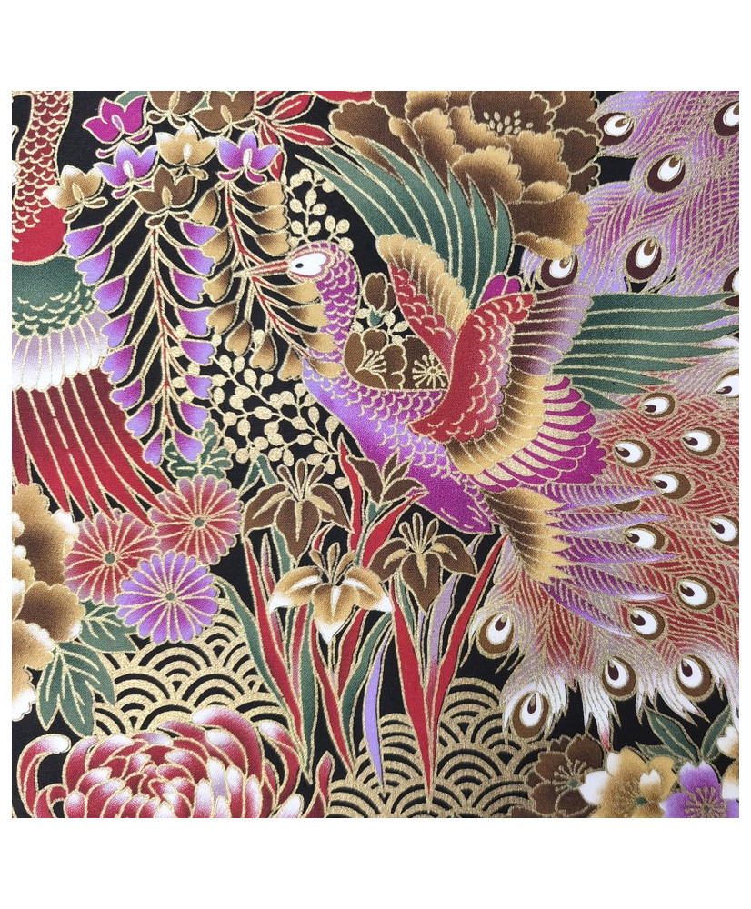 Cretonne imprimée dorée Hoshi