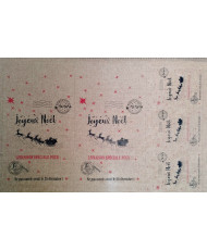 Panneau Noël Sacs Jouets DIY - Effet Jute Polyester