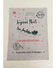 Panneau Noël Sacs Jouets DIY - Effet Jute Polyester