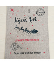 Panneau Noël Sacs Jouets DIY - Effet Jute Polyester