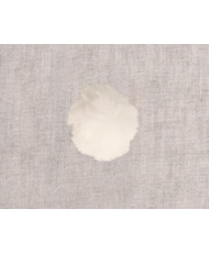 Pompon fourrure artificielle 10 cm - Blanc