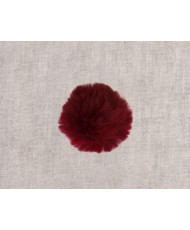 Pompon fourrure artificielle 10 cm - Bordeaux