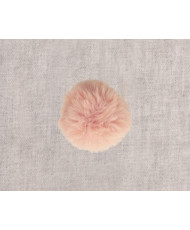 Pompon fourrure artificielle 10 cm - Rose
