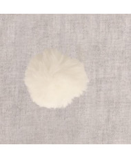 Pompon fourrure artificielle 10 cm - Ivoire