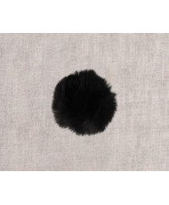 Pompon fourrure artificielle 10 cm - Noir