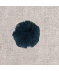 Pompon fourrure artificielle 10 cm - Navy