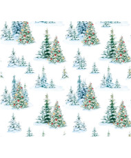 Cretonne Sapin des neige- 140 cm