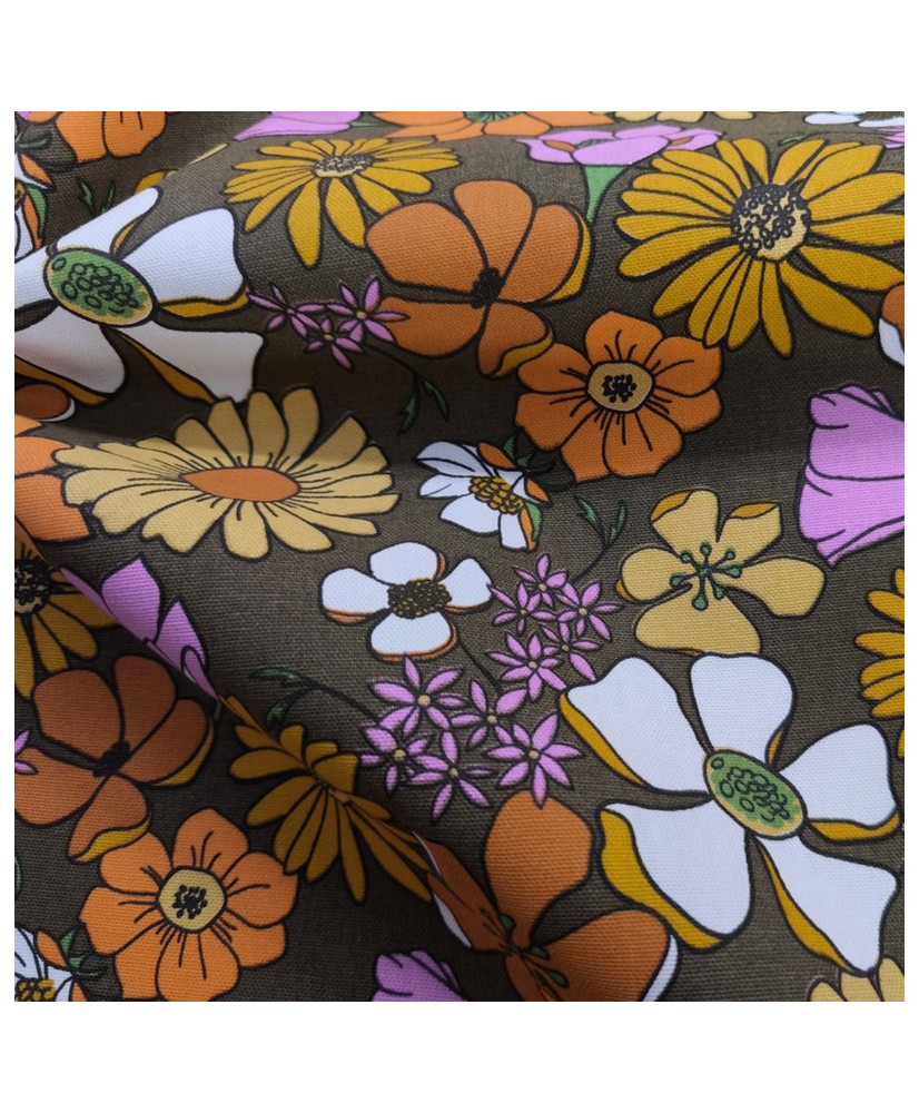 Demi-Natté Imprimé LYSMEE Vert / Orange