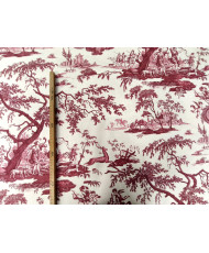 Tissu percale DIANE Rouge 280 cm