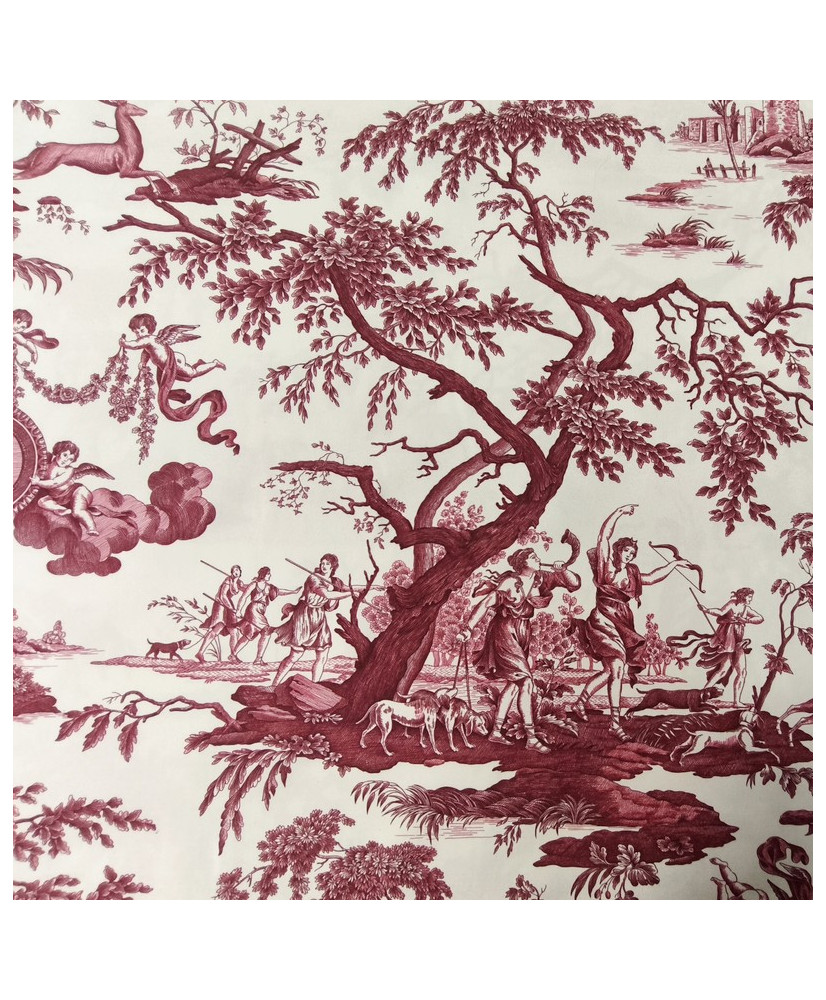 Tissu percale DIANE Rouge 280 cm