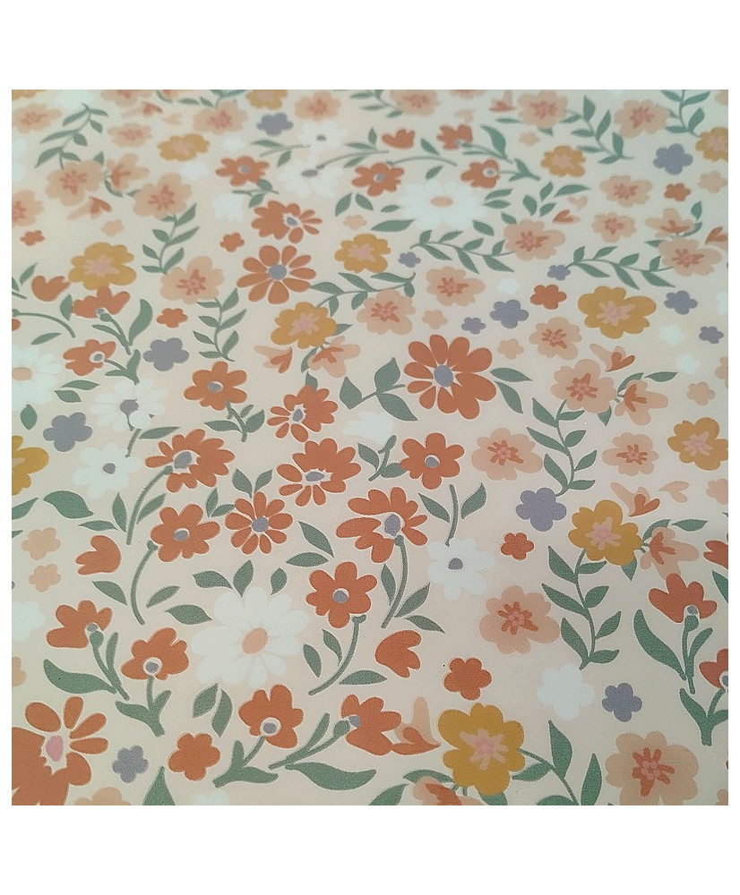 Waterproof Fabric – Pink Background with Floral Print