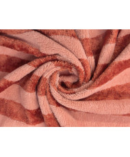 Micro éponge bambou rayée Marsala /Paprika