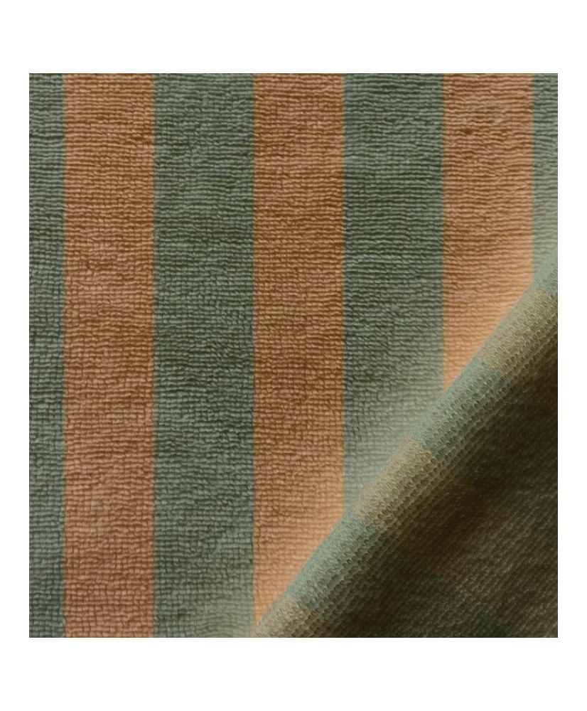 Striped terry fabric – 45% cotton, 45% polyester, 10% bamboo | Soft and absorbent fabric by the meter