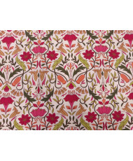 Coton imprimé ALPHONSE Pêche / Rose