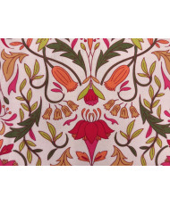 Coton imprimé ALPHONSE Pêche / Rose