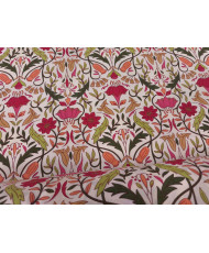 Coton imprimé ALPHONSE Pêche / Rose