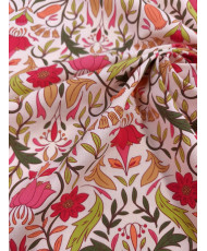 Coton imprimé ALPHONSE Pêche / Rose