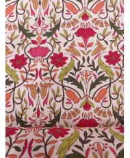 Coton imprimé ALPHONSE Pêche / Rose