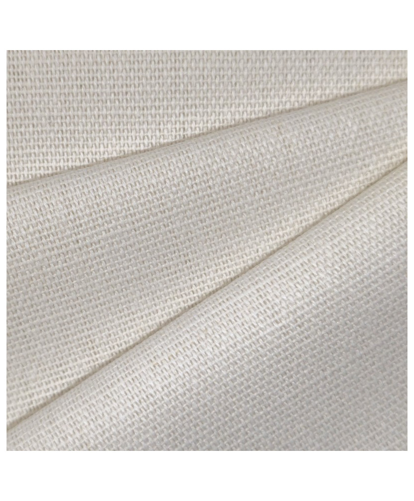 Toile lourde 100% lin "Notos" Blanc