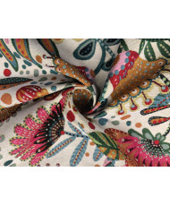 Jacquard Gina Fantaisie Floral – Tissu Épais pour Coussins et Rideaux