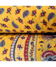 Coupon Tissu Cretonne Arlésienne All over jaune 1 m