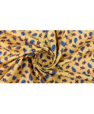 Coupon Tissu Cretonne Arlésienne All over jaune 1 m
