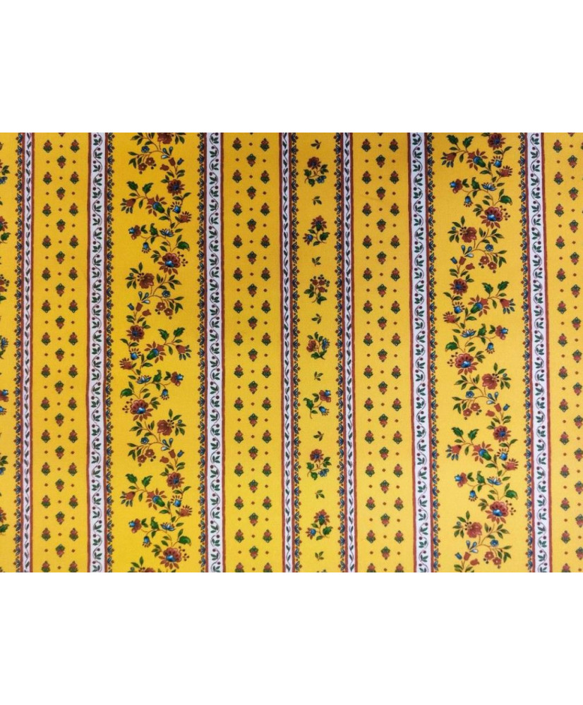 Coupon Figuerolles Rayures jaune 1 m