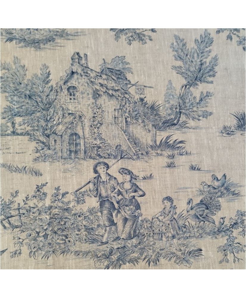 Coupon Pastorale lin/ bleu 2 m