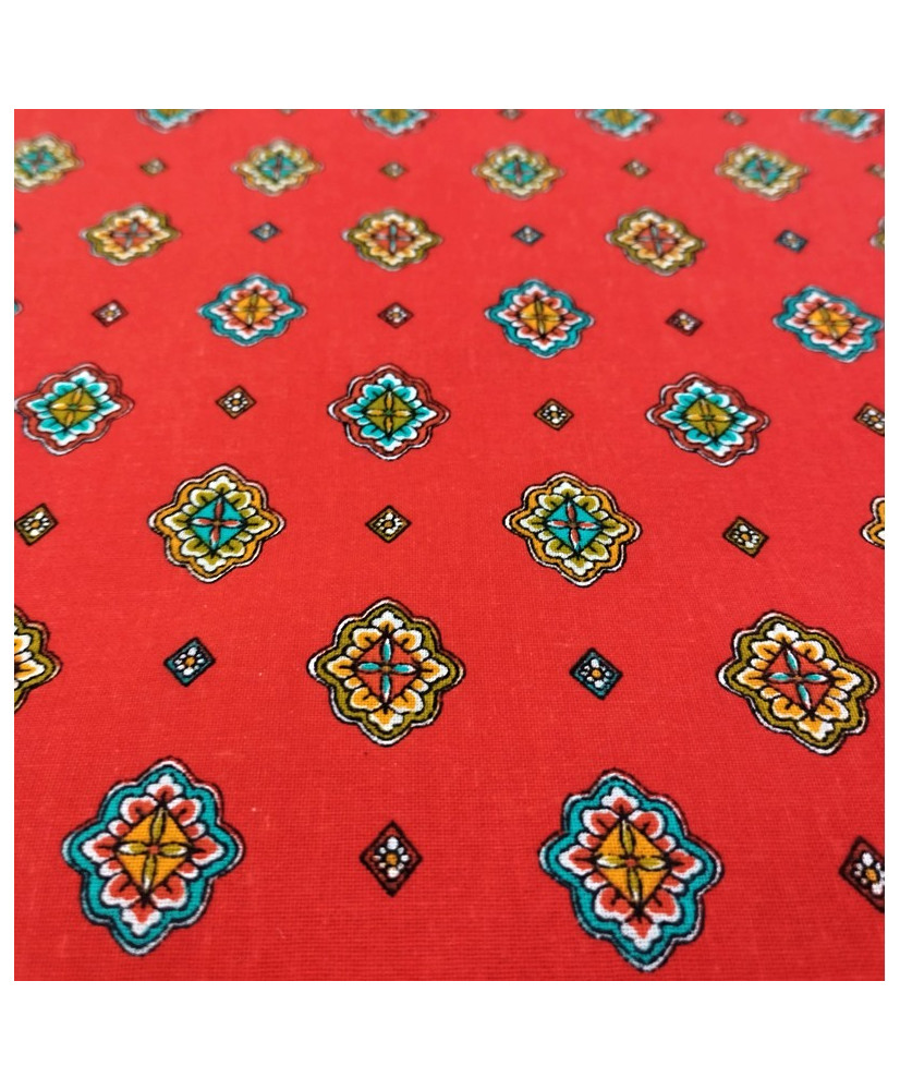 Cretonne Lourmarin rouge