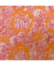 Mini Maharani Orange/Red Cretonne Fabric