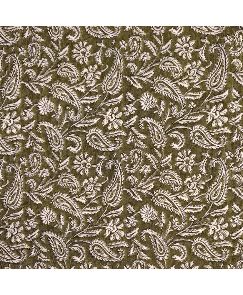 Jacquard Mumbai all over Kaki