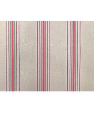 Tissu Suzy - Cretonne 100% coton- Rayure Fond Ivoire