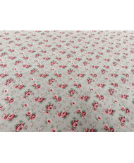 Tissu Suzanne - Cretonne 100% coton Fond Bleu clair