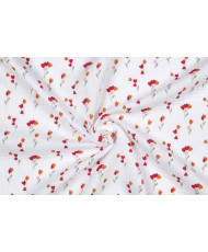 copy of White Double Gauze Fabric with Red Embroidered Hearts – 135 cm